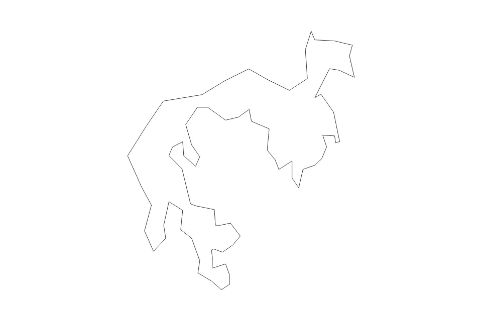 Mapa de Sai Kung, Hong Kong de tipo contorno para Asia, con contorno con límites limpios.