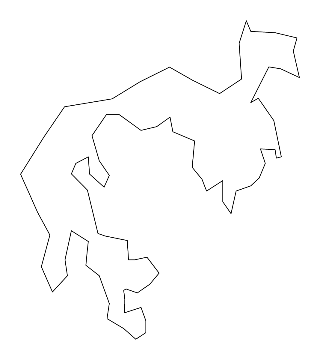Mapa de contorno de Sai Kung, Hong Kong.