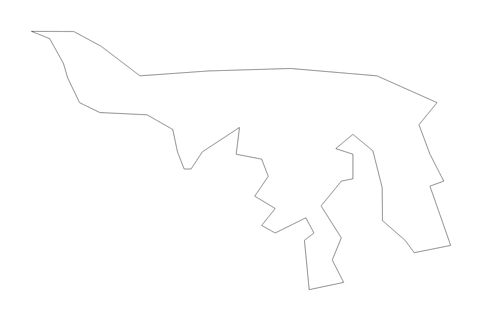 Mapa de Southern District, Hong Kong de tipo contorno y subdivisiones para Asia, con contorno y subdivisiones con límites limpios.