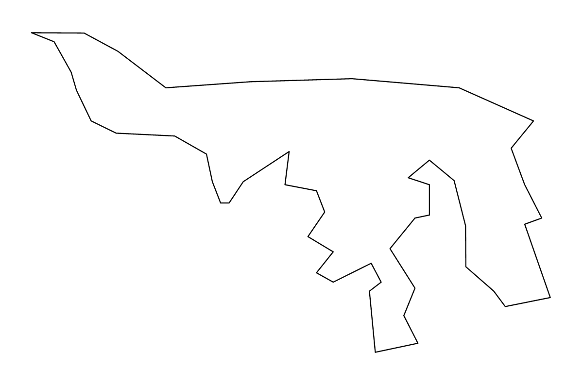 Mapa de contorno de Southern District, Hong Kong.