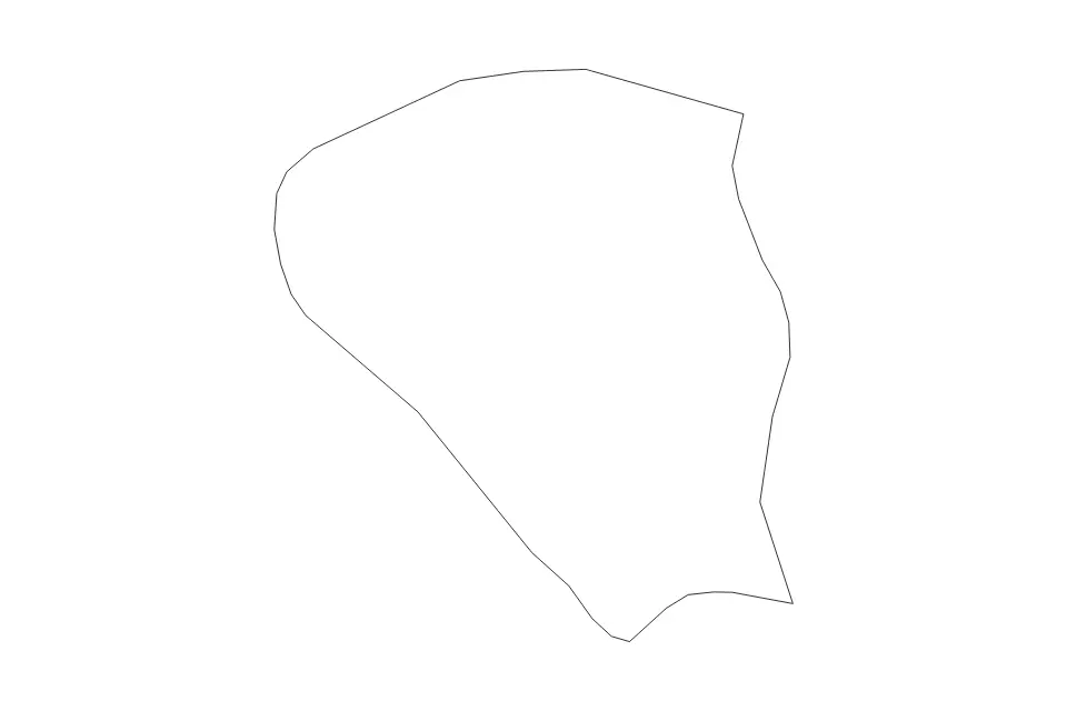 Outline map of Chandigarh Union Territory, India with subdivision borders.