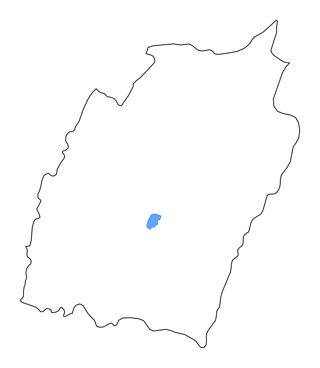 Carte de contour de Manipur, India avec lacs et rivières.