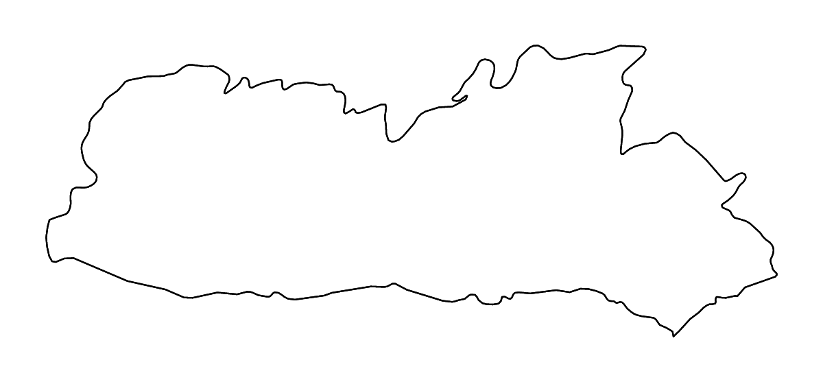 Carte de contour de Meghalaya, India avec rivières.