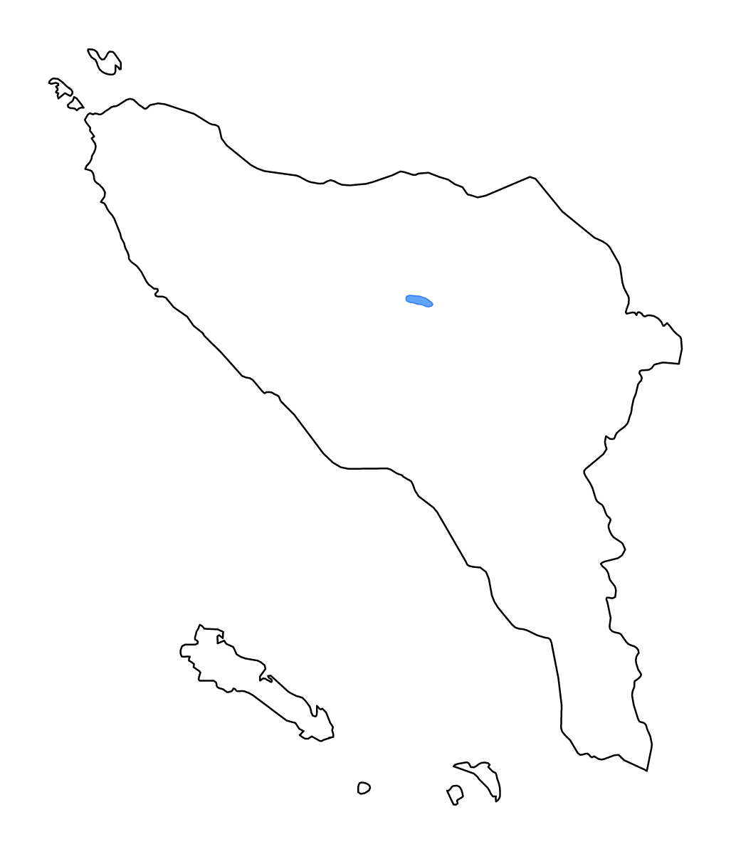 Carte de contour de Aceh, Indonesia avec lacs et rivières.