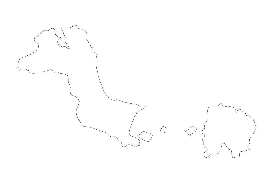 Bangka Belitung Islands outline map preview