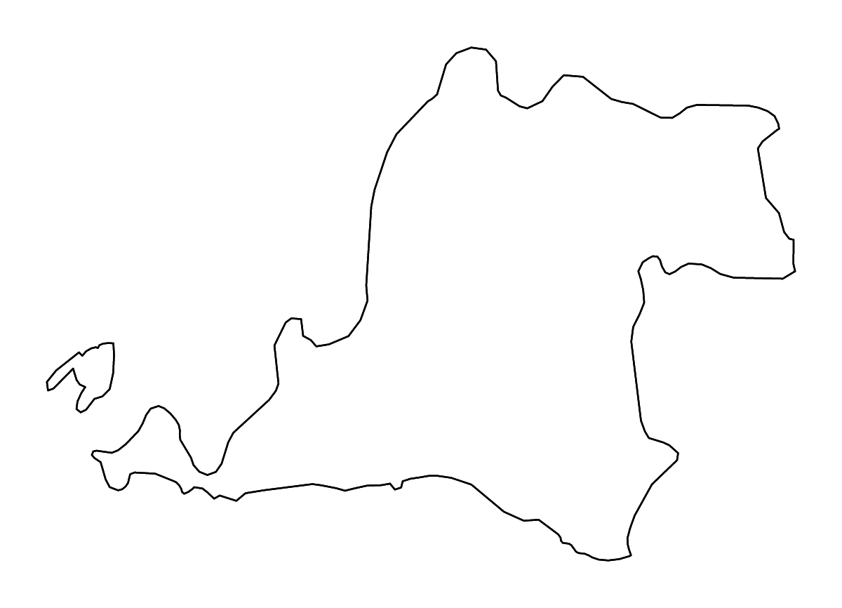 Mapa de contorno de Banten, Indonesia con ríos.