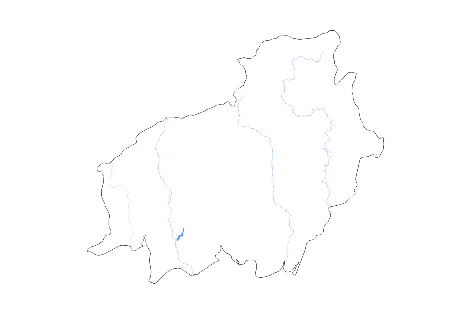 Mapa de Central Kalimantan, Indonesia de tipo contorno, lagos y ríos para Asia, con contorno, lagos y ríos con elementos de agua como Danau Pelajau.