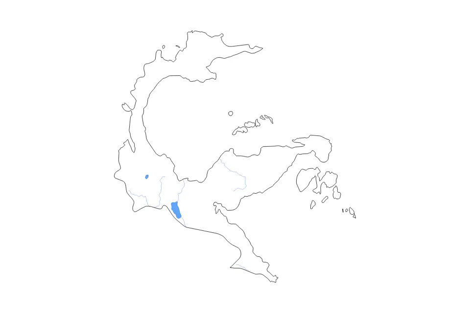 Outline map of Central Sulawesi, Indonesia with subdivision borders and major lakes and rivers.