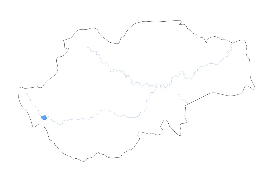 Mapa de Jambi, Indonesia de tipo contorno, lagos y ríos para Asia, con contorno, lagos y ríos con elementos de agua como Danau Kerinci.