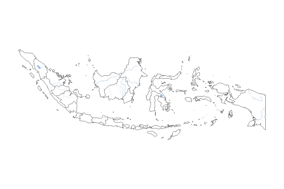 Vista previa del mapa de contorno de Indonesia