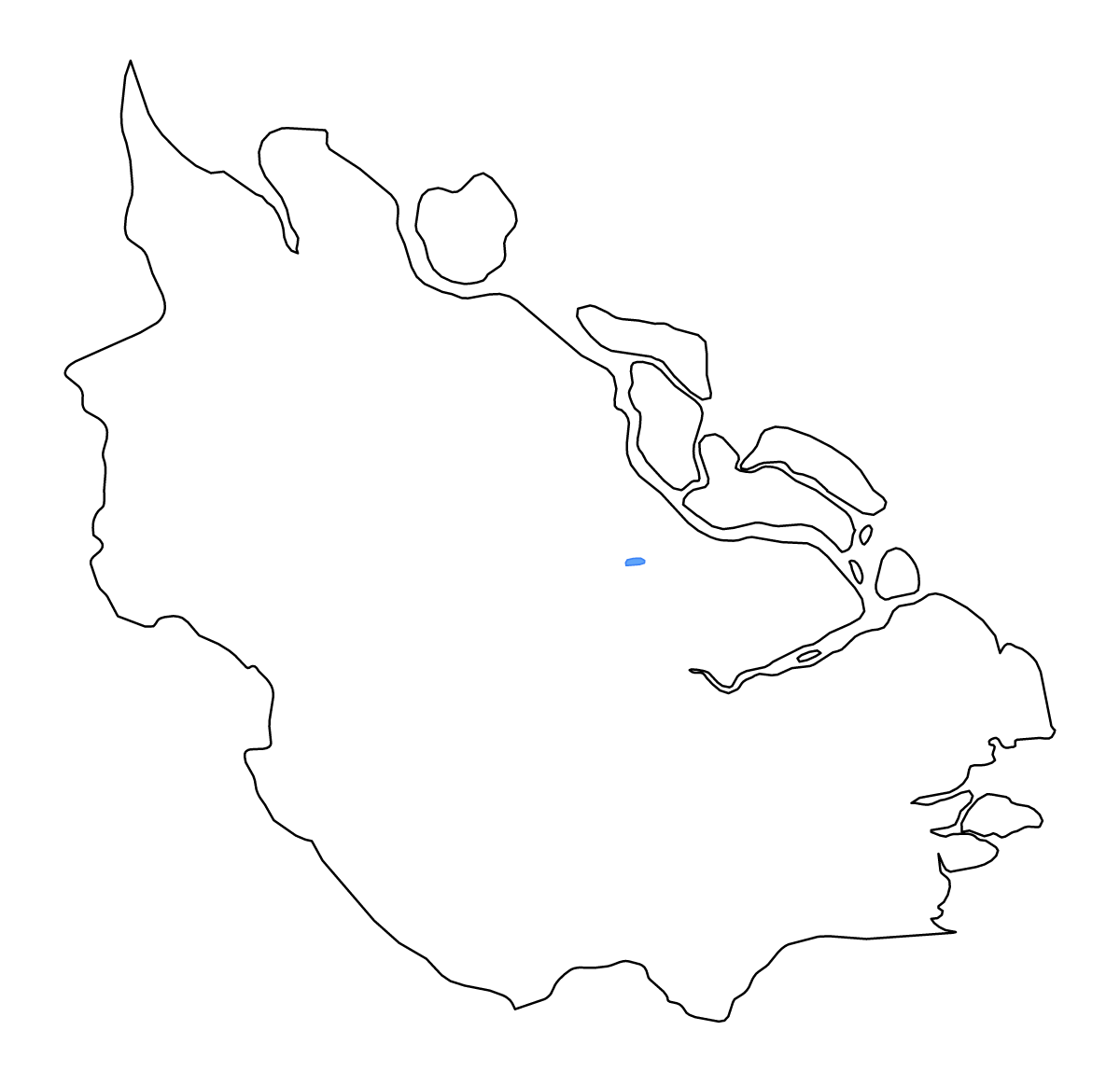Mapa de contorno de Riau, Indonesia con lagos y ríos.