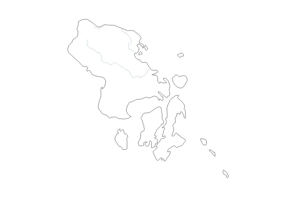 Carte de Southeast Sulawesi, Indonesia de type contour et rivières pour Asie, montrant contour et rivières avec des limites nettes.