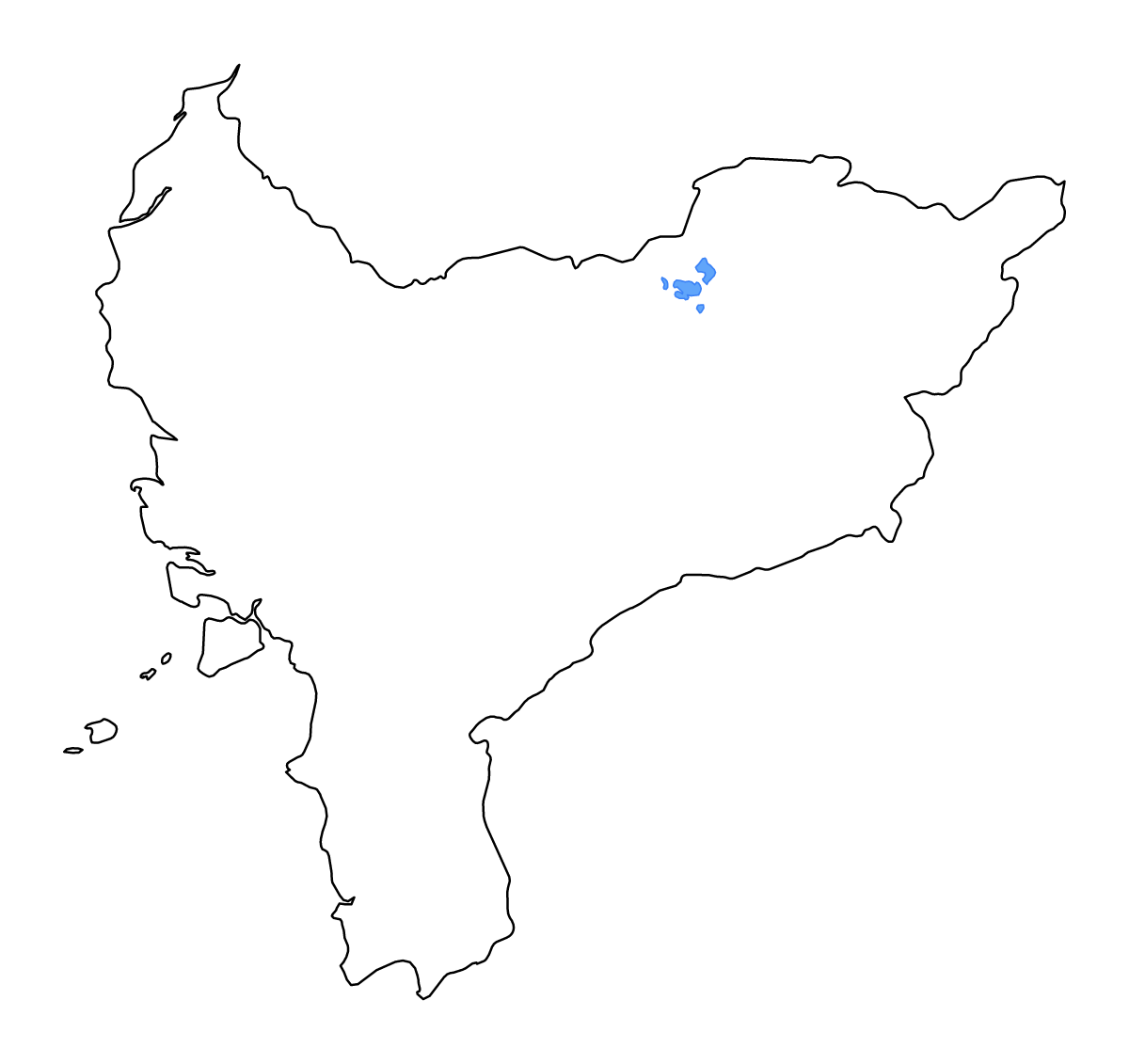 Carte de contour de West Kalimantan, Indonesia avec lacs et rivières.