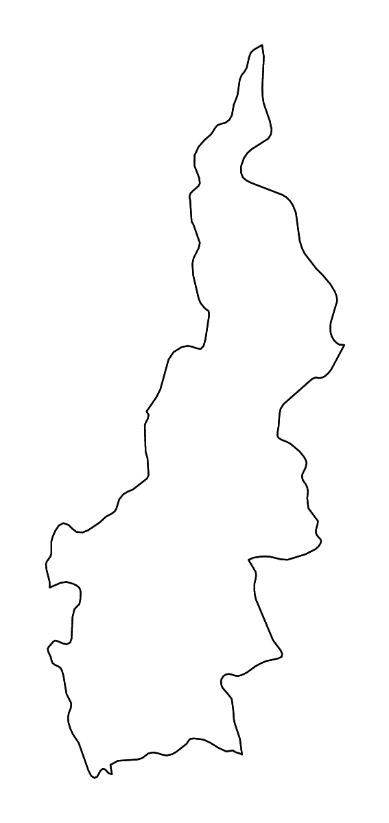 Mapa de contorno de West Sulawesi, Indonesia con ríos.