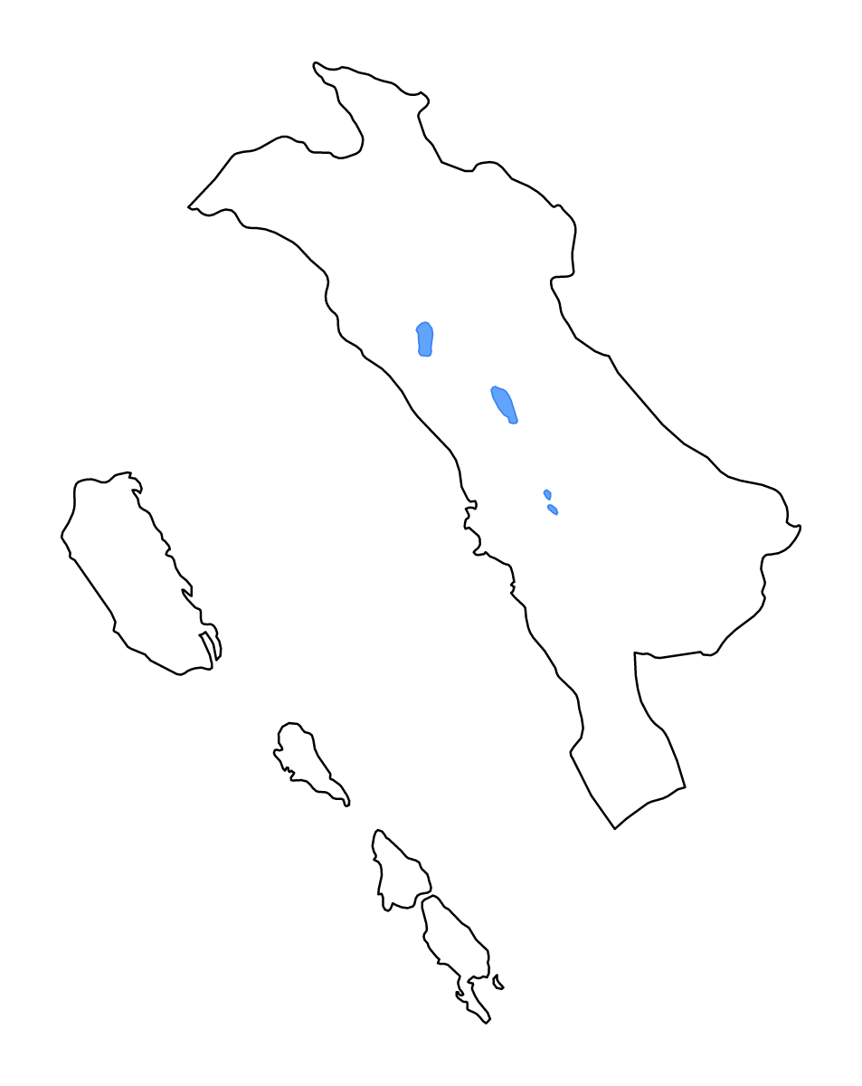 Carte de contour de West Sumatra, Indonesia avec lacs et rivières.