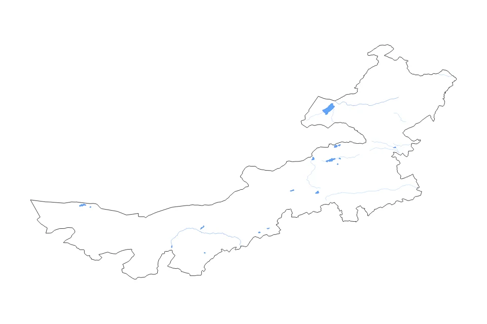 Aperçu de la carte de contour de Inner Mongolia