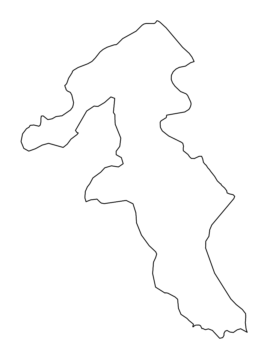 Carte de contour de Ardabil, Iran avec rivières.