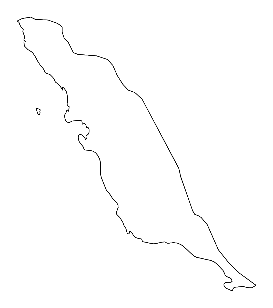 Mapa de contorno de Bushehr, Iran con ríos.
