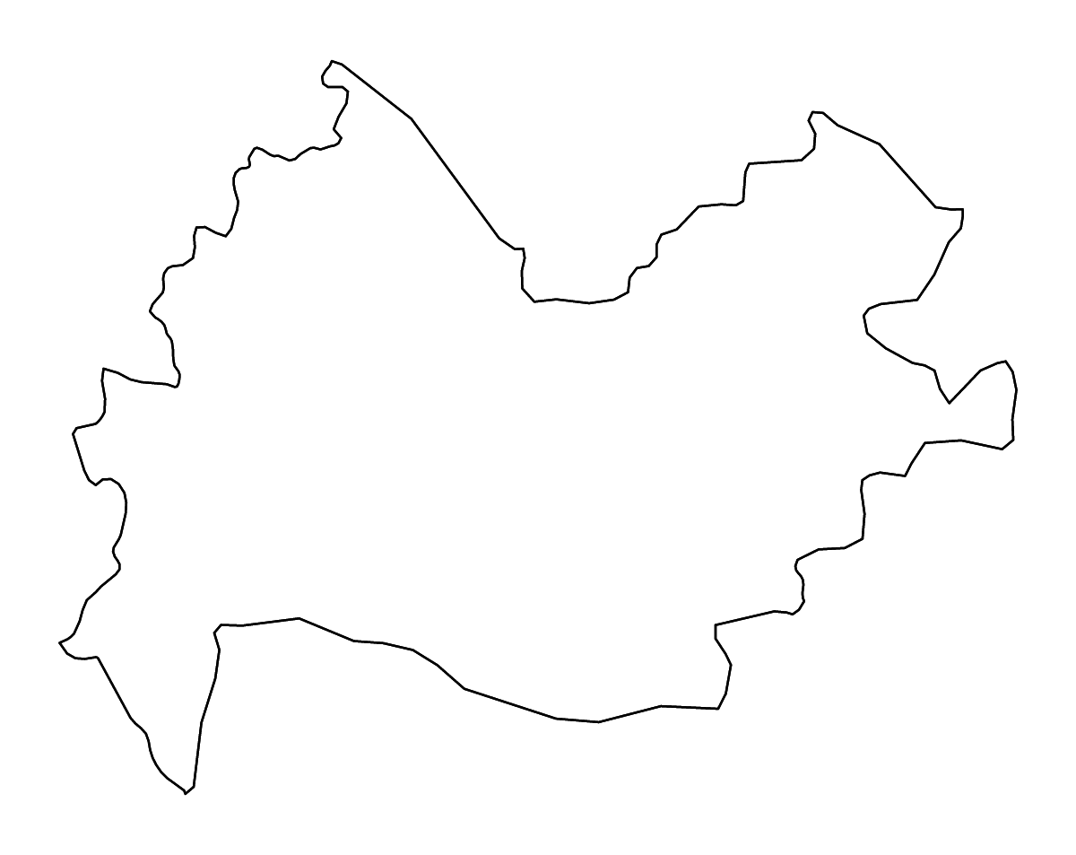 Carte de contour de Kermanshah, Iran avec rivières.