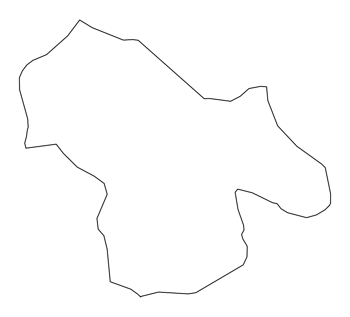 Carte de contour de Kohgiluyeh and Boyer-Ahmad, Iran avec rivières.