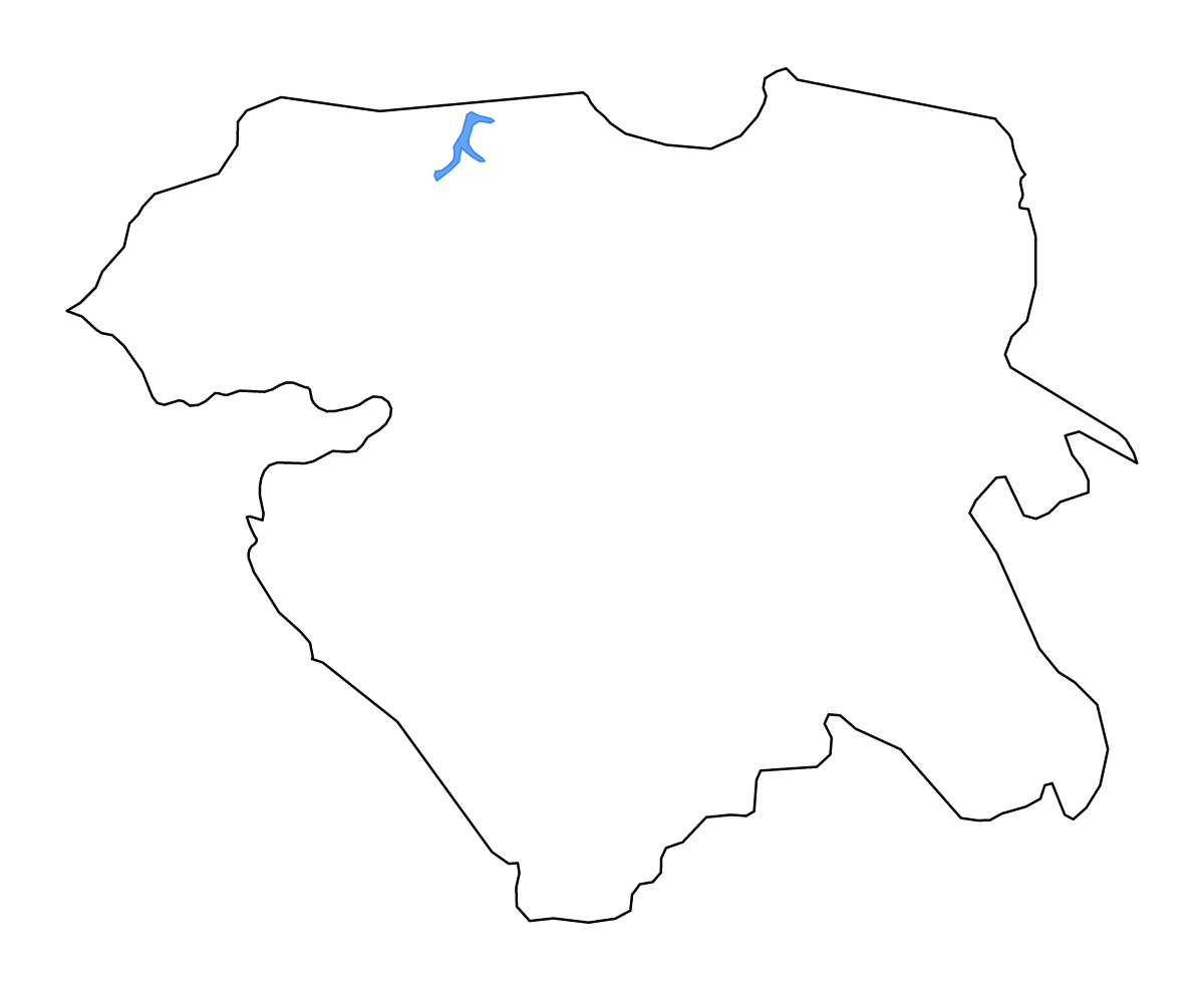 Carte de contour de Kurdistan, Iran avec lacs et rivières.