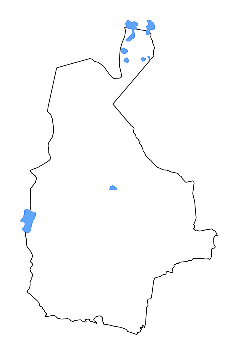 Mapa de contorno de Sistan and Baluchestan, Iran con lagos y ríos.
