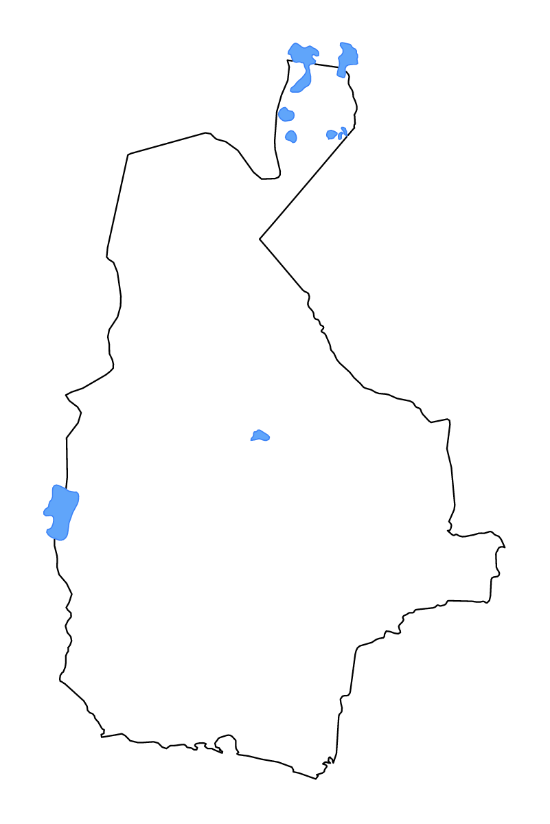 Mapa de contorno de Sistan and Baluchestan, Iran con lagos y ríos.