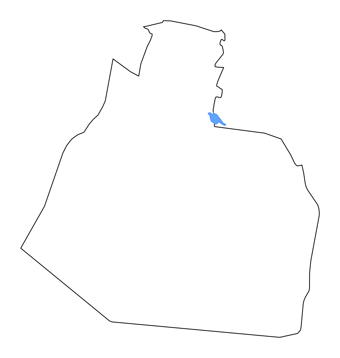 Carte de contour de Al Muthanna, Iraq avec lacs et rivières.