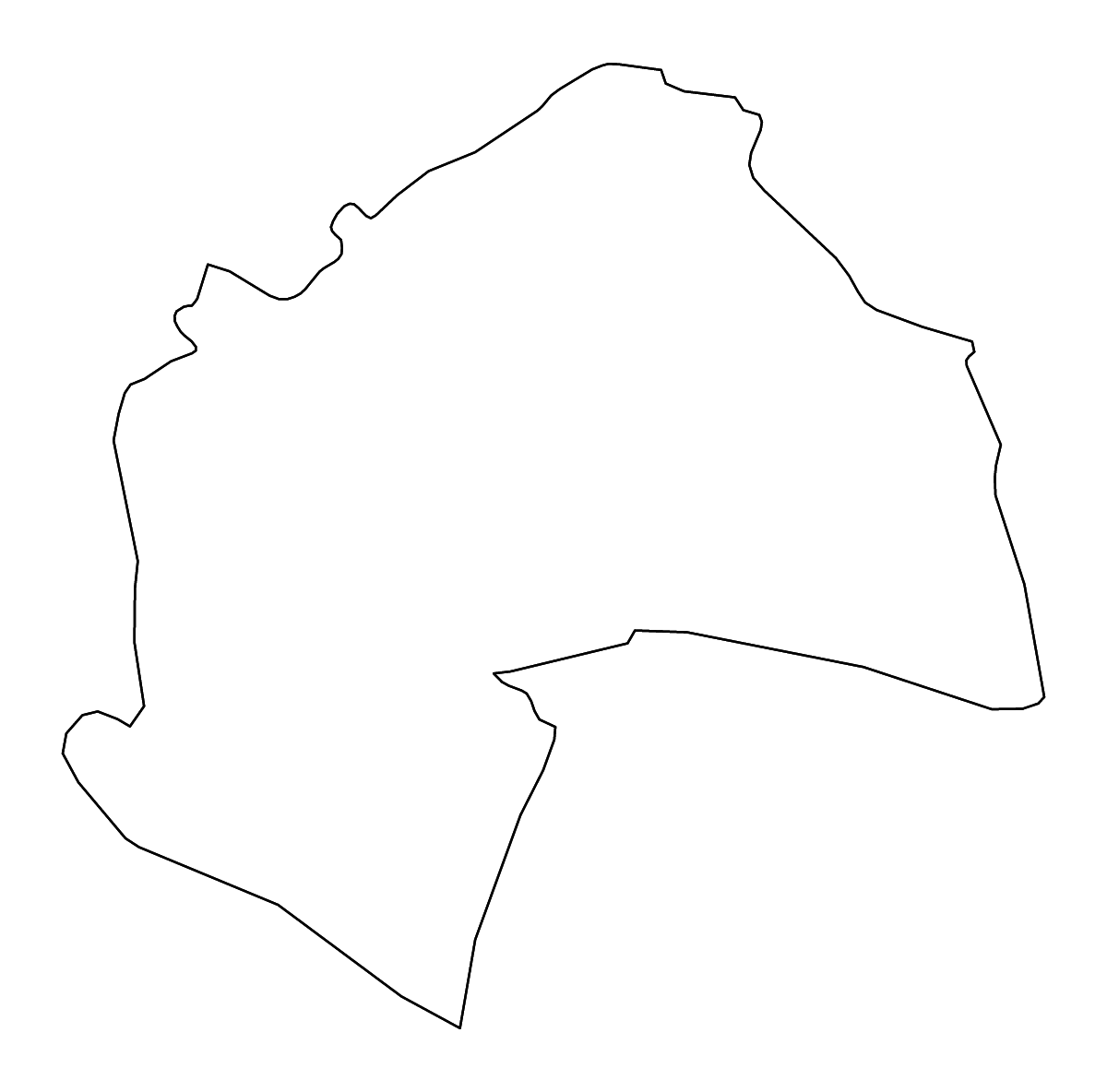 Carte de contour de Al-Qādisiyyah, Iraq avec rivières.