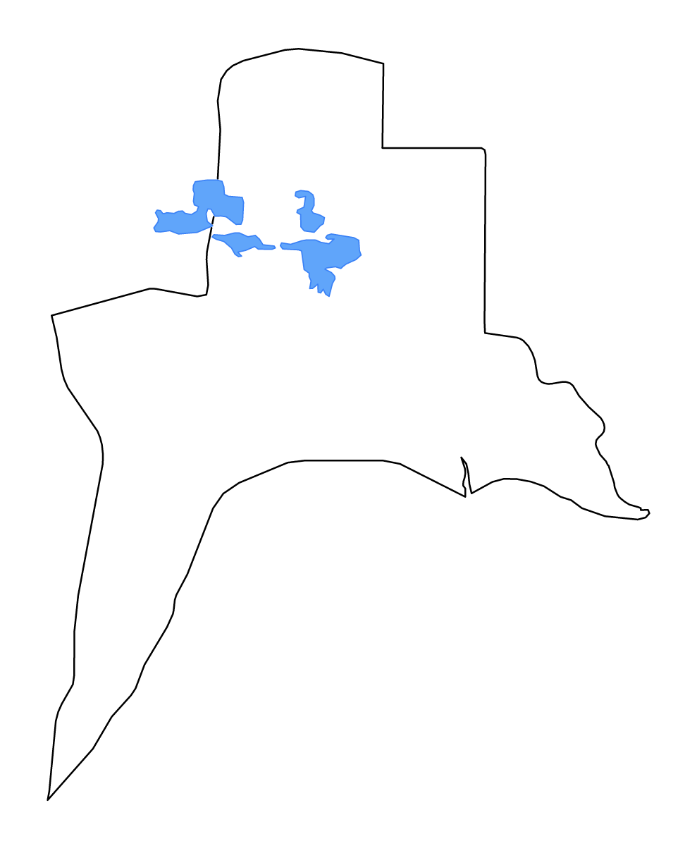 Carte de contour de Basra, Iraq avec lacs et rivières.