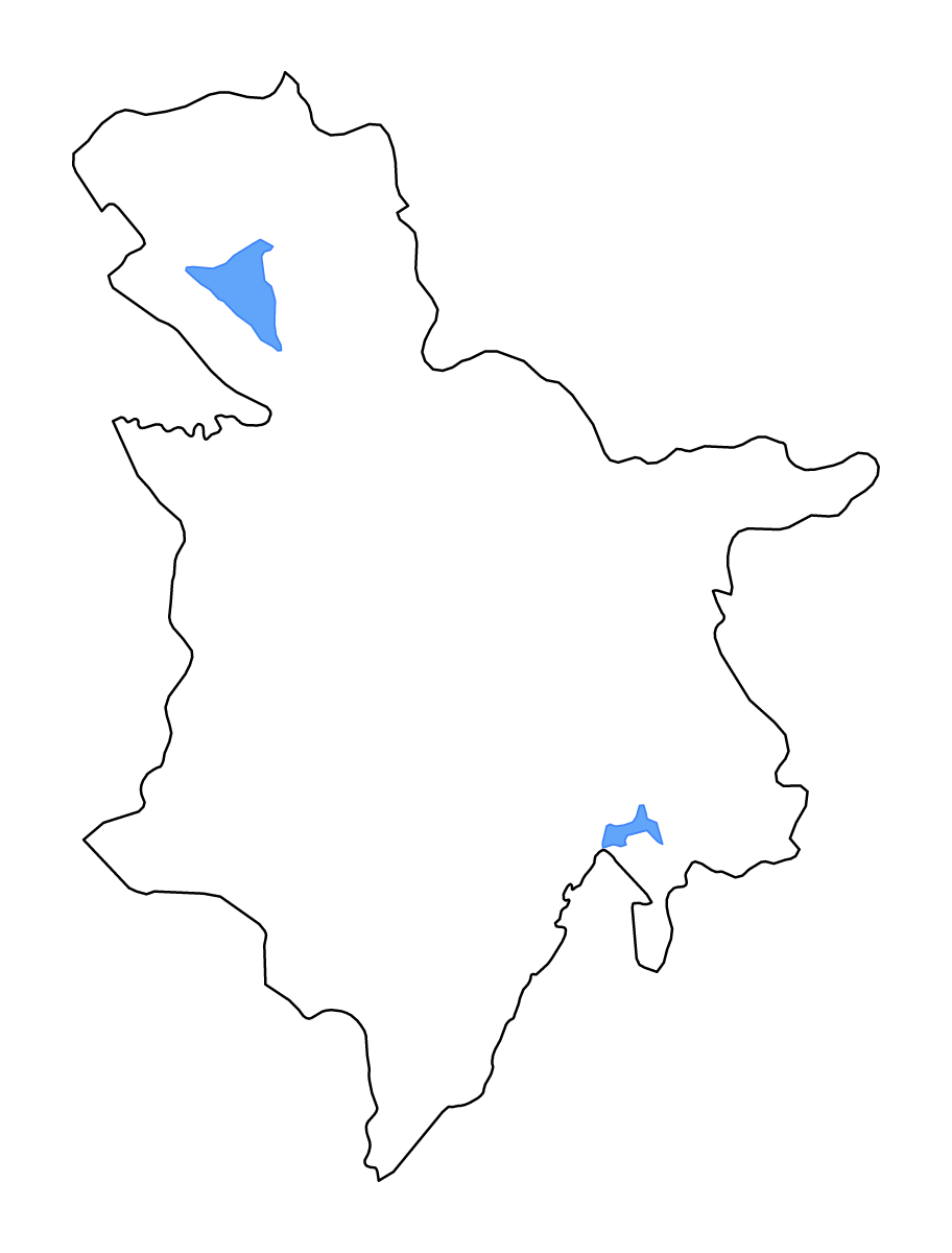 Carte de contour de Sulaymaniyah, Iraq avec lacs et rivières.