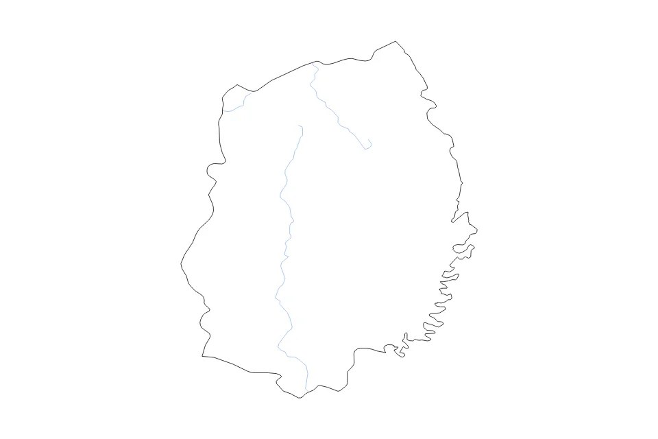 Aperçu de la carte de contour de Iwate
