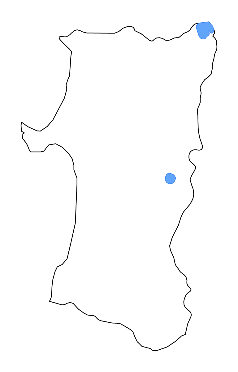 Carte de contour de Akita Prefecture, Japan avec lacs et rivières.