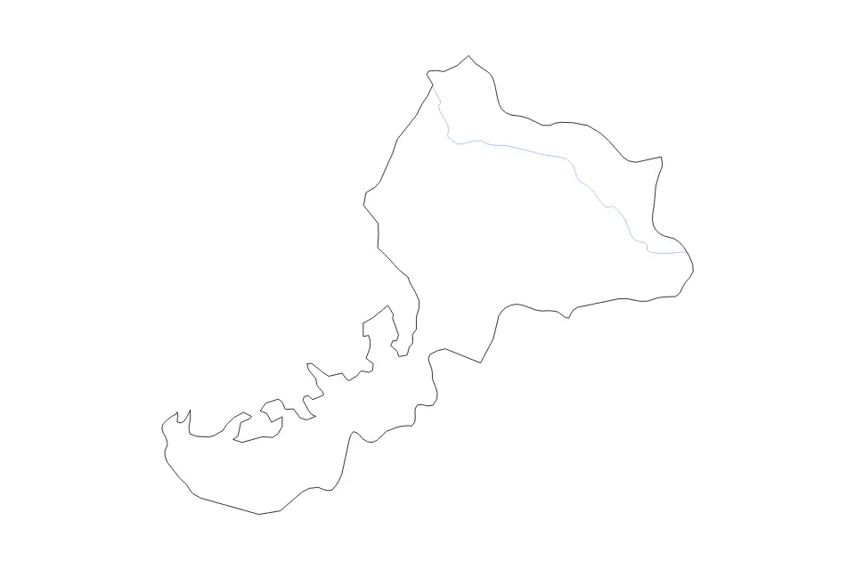Mapa de Fukui Prefecture, Japan de tipo contorno y ríos para Asia, con contorno y ríos con límites limpios.