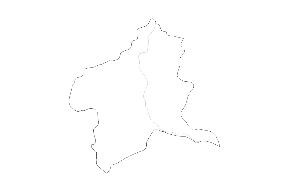 Mapa de Gunma Prefecture, Japan de tipo contorno y ríos para Asia, con contorno y ríos con límites limpios.