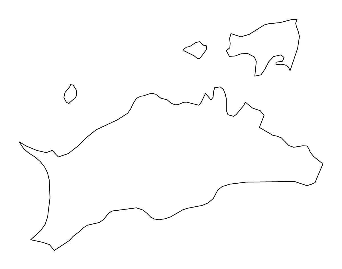 Carte de contour de Kagawa Prefecture, Japan.