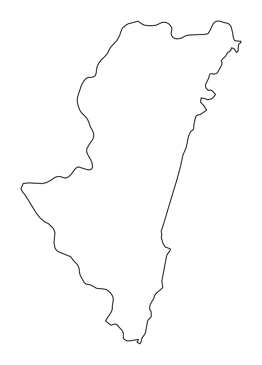 Carte de contour de Miyazaki Prefecture, Japan avec rivières.