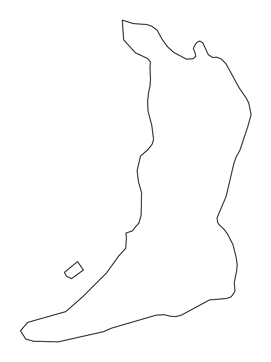 Mapa de contorno de Ōsaka Prefecture, Japan con ríos.