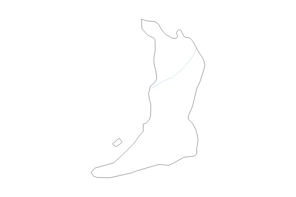Outline map of Ōsaka Prefecture Urban Prefecture, Japan with subdivision borders and rivers.