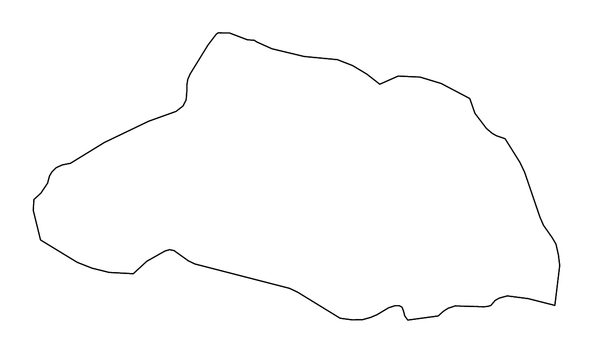 Mapa de contorno de Saitama Prefecture, Japan con ríos.
