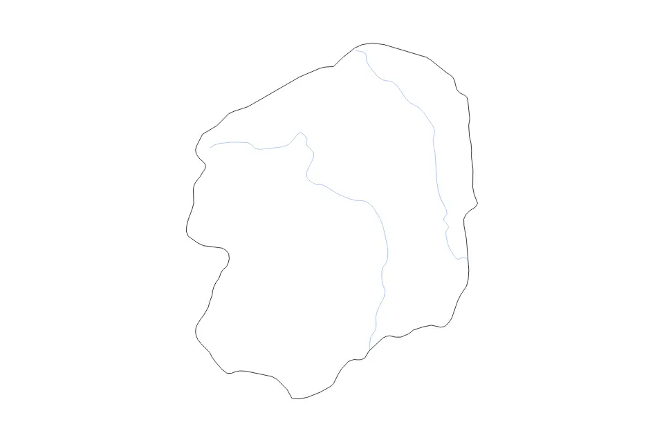 Carte de Tochigi Prefecture, Japan de type contour et rivières pour Asie, montrant contour et rivières avec des limites nettes.