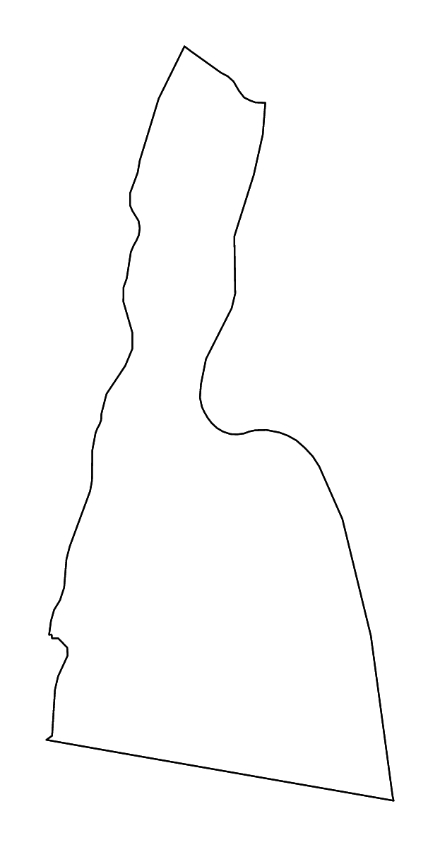 Mapa de contorno de Aqaba, Jordan con ríos.