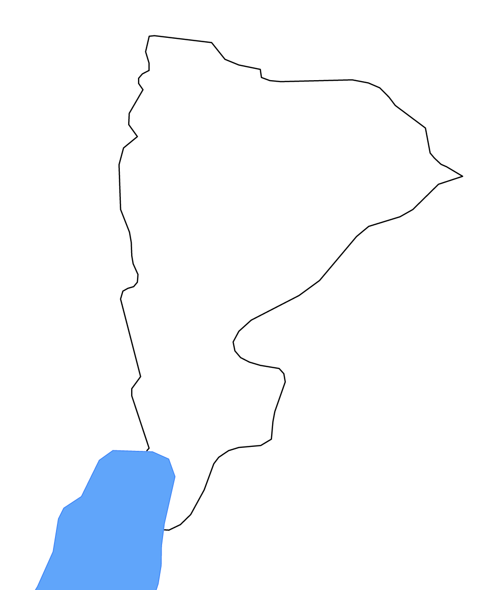 Carte de contour de Balqa, Jordan avec lacs et rivières.
