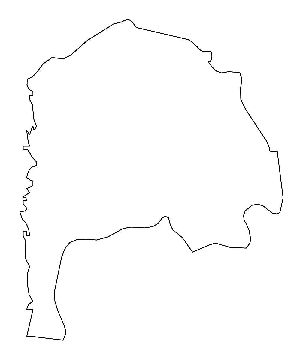 Outline map of Irbid, Jordan with rivers.