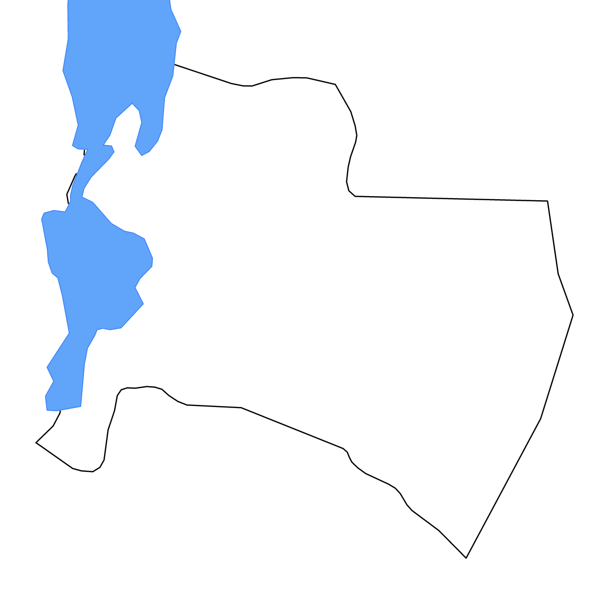 Carte de contour de Karak, Jordan avec lacs et rivières.