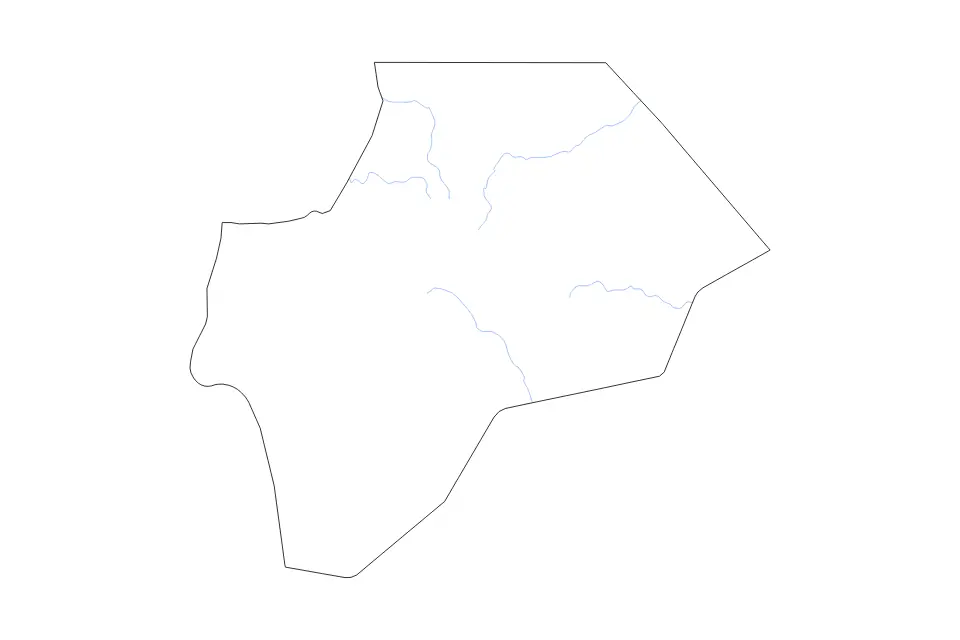 Mapa de Ma'an, Jordan de tipo contorno y ríos para Asia, con contorno y ríos con límites limpios.
