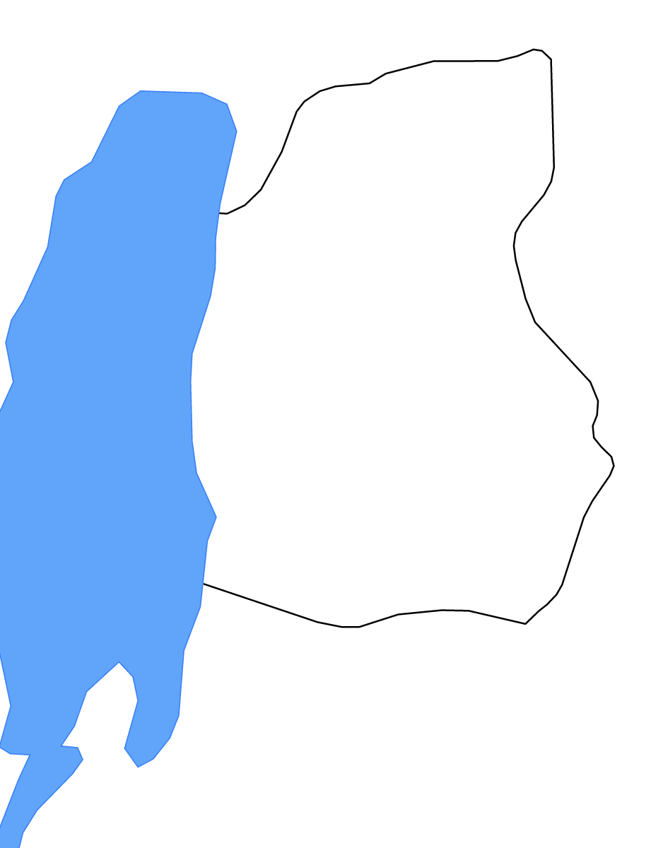 Carte de contour de Madaba, Jordan avec lacs et rivières.