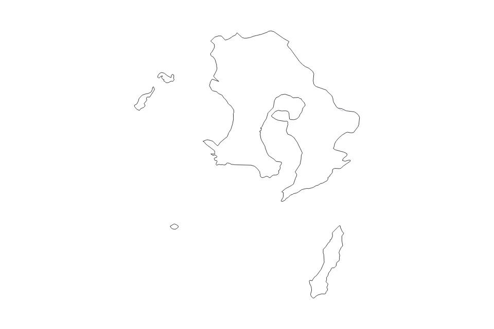 Vista previa del mapa de contorno de Kagoshima