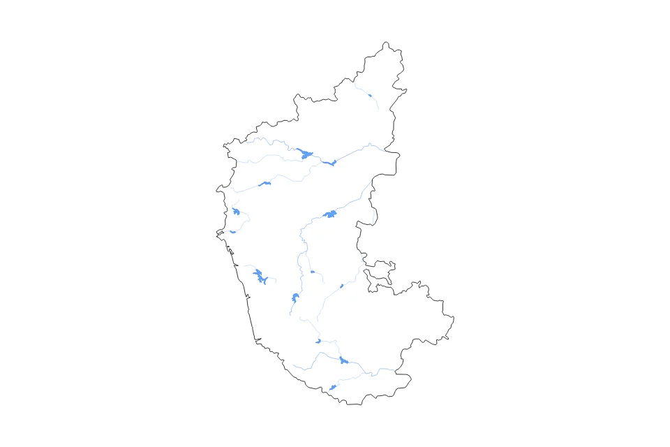 Vista previa del mapa de contorno de Karnataka