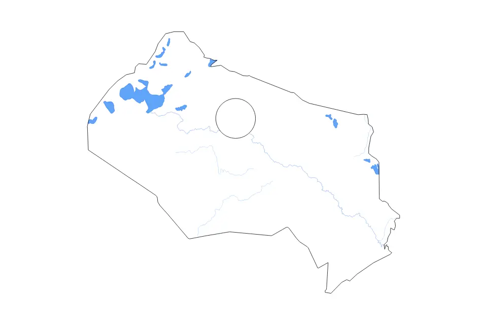 Mapa de Kyzylorda, Kazakhstan de tipo contorno, lagos y ríos para Asia, con contorno, lagos y ríos con elementos de agua como Aral Sea, Solonchak Arys y Zhaqsy-Qylysh Kölder.